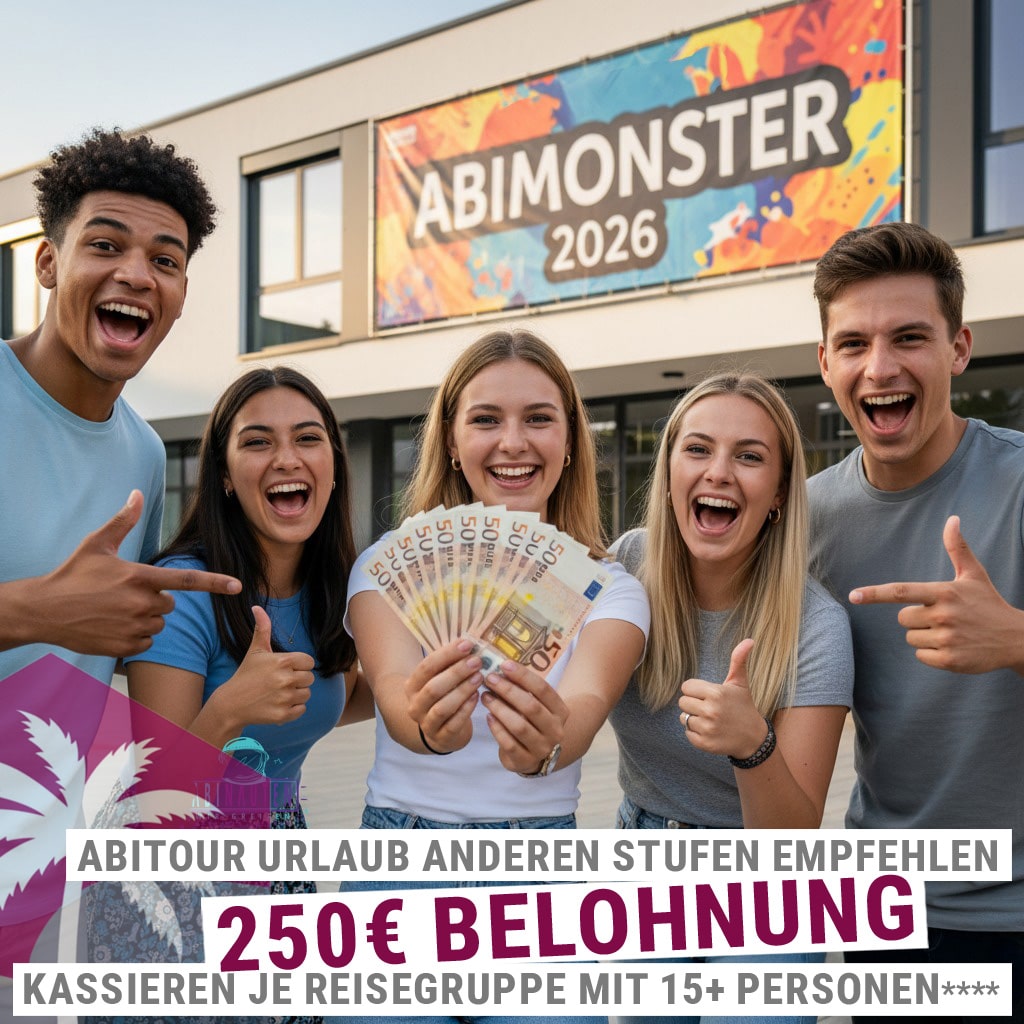 Durch die Weiterempfehlung an Abitour Urlaub 250 Euro kassieren